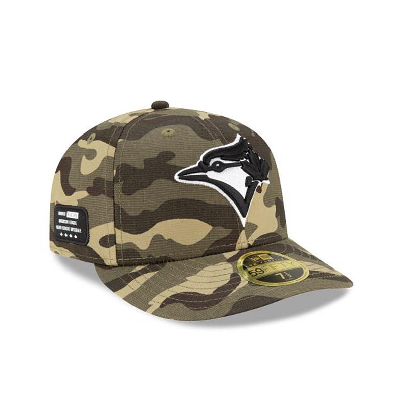 MLB Toronto Blue Jays Armed Forces Weekend Low Profile 59Fifty Fitted (QZV8740) - Green New Era Caps